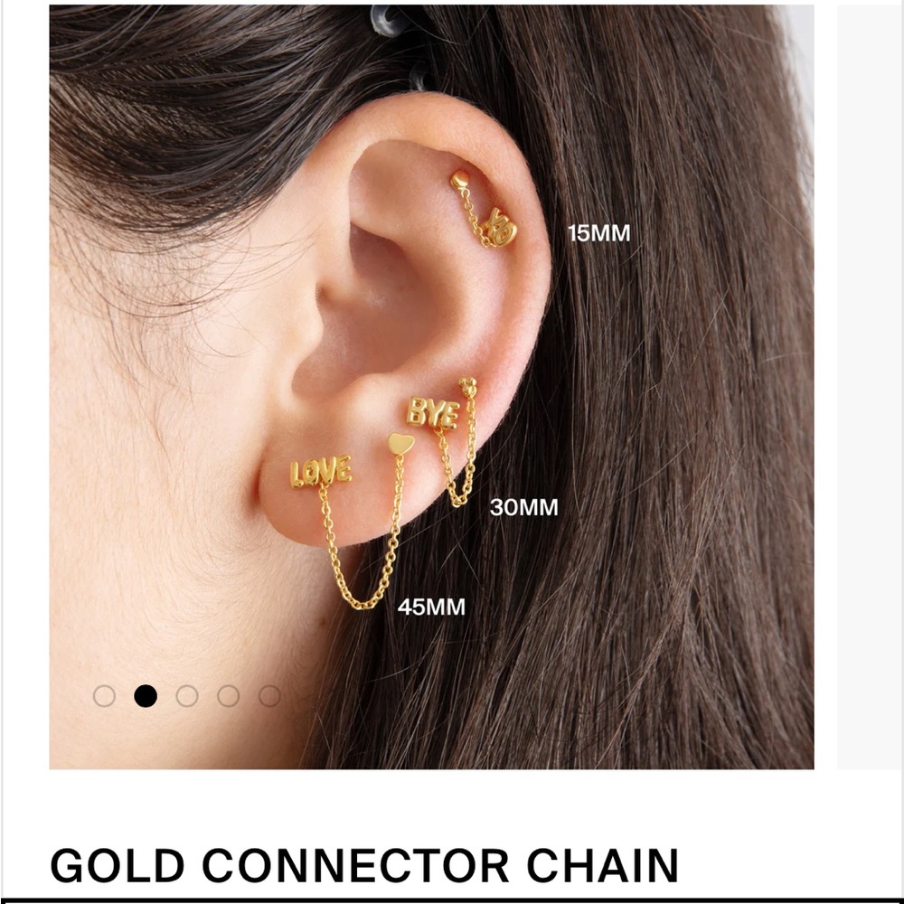 Never worn gold and silver connector chains